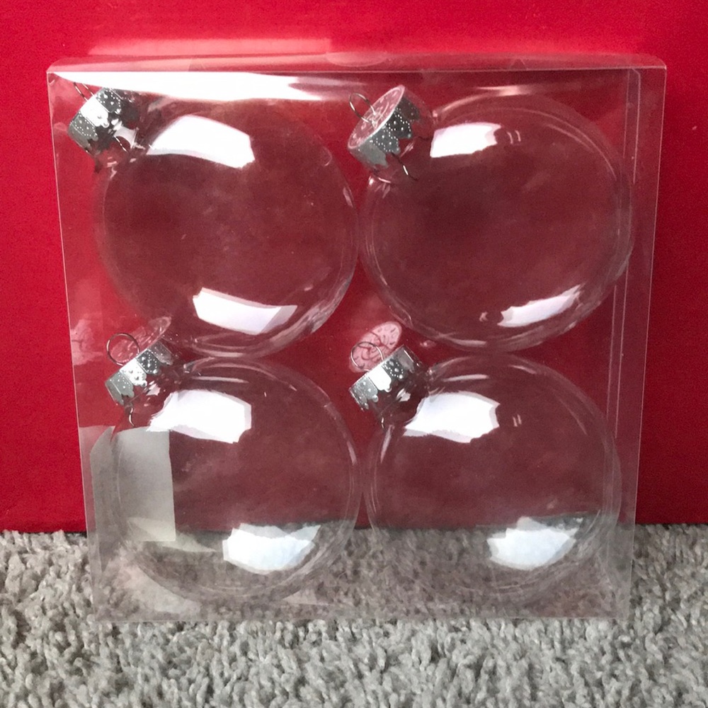Like New DIY Clear Ornaments- 4 pc